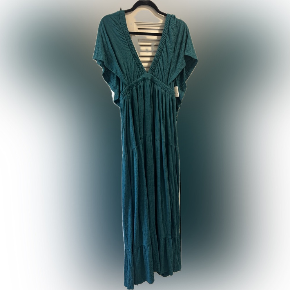 Free People Deep Teal Maxi Dress